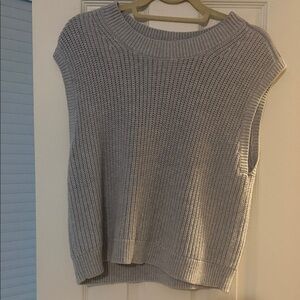 Gray Abercrombie Sleeveless Knit Sweater